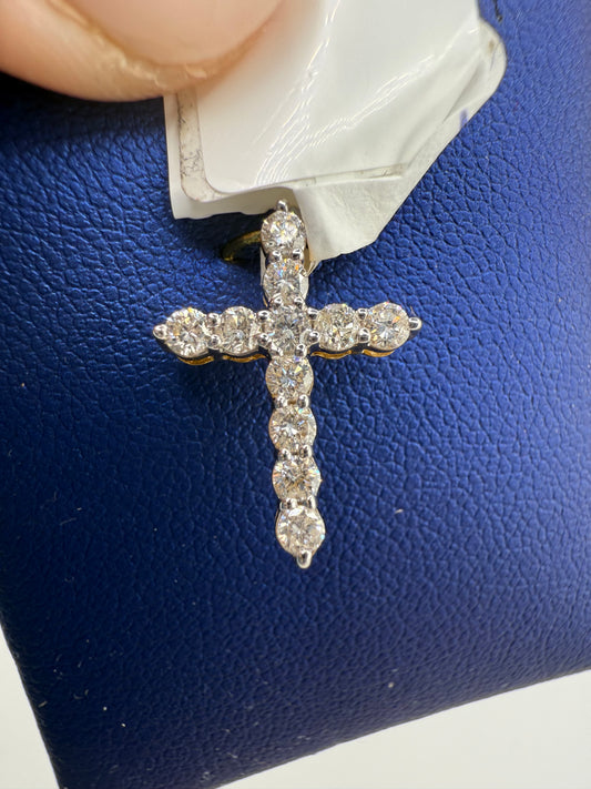 14k yellow gold diamond pendant | 0.4ct