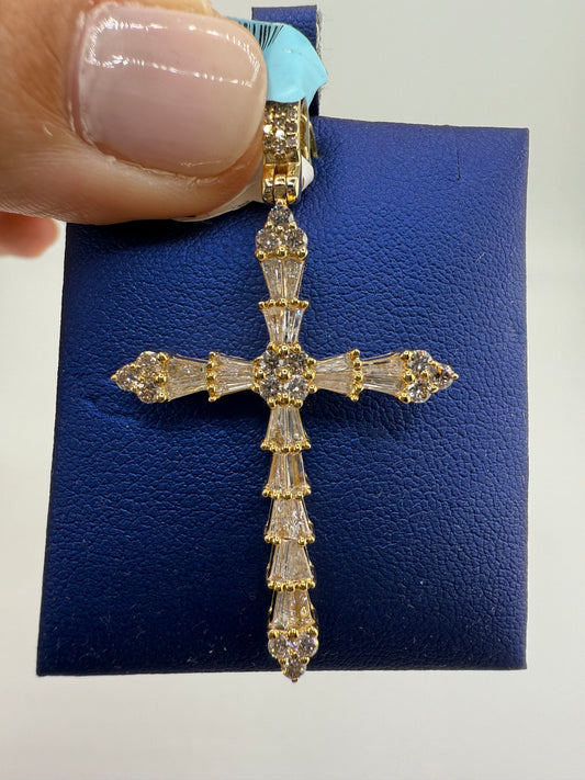 14k gold diamond pendant | 2.09ct