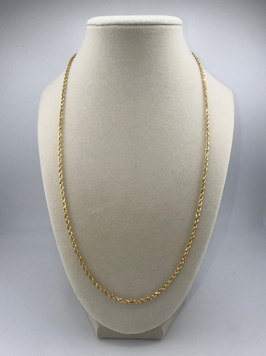 14k gold rope chain | 22 inches