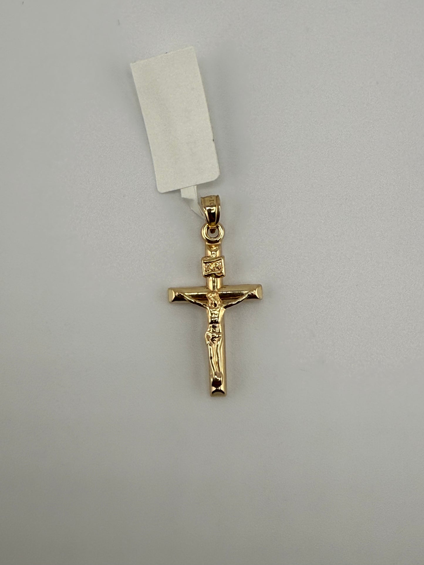 14k Gold Hollow Crucifix Pendant
