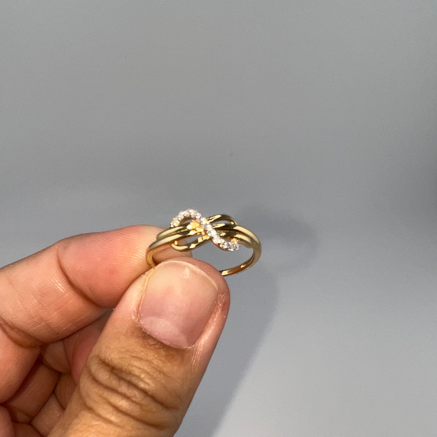 14k gold | infinity symbol | zirconia | size 7