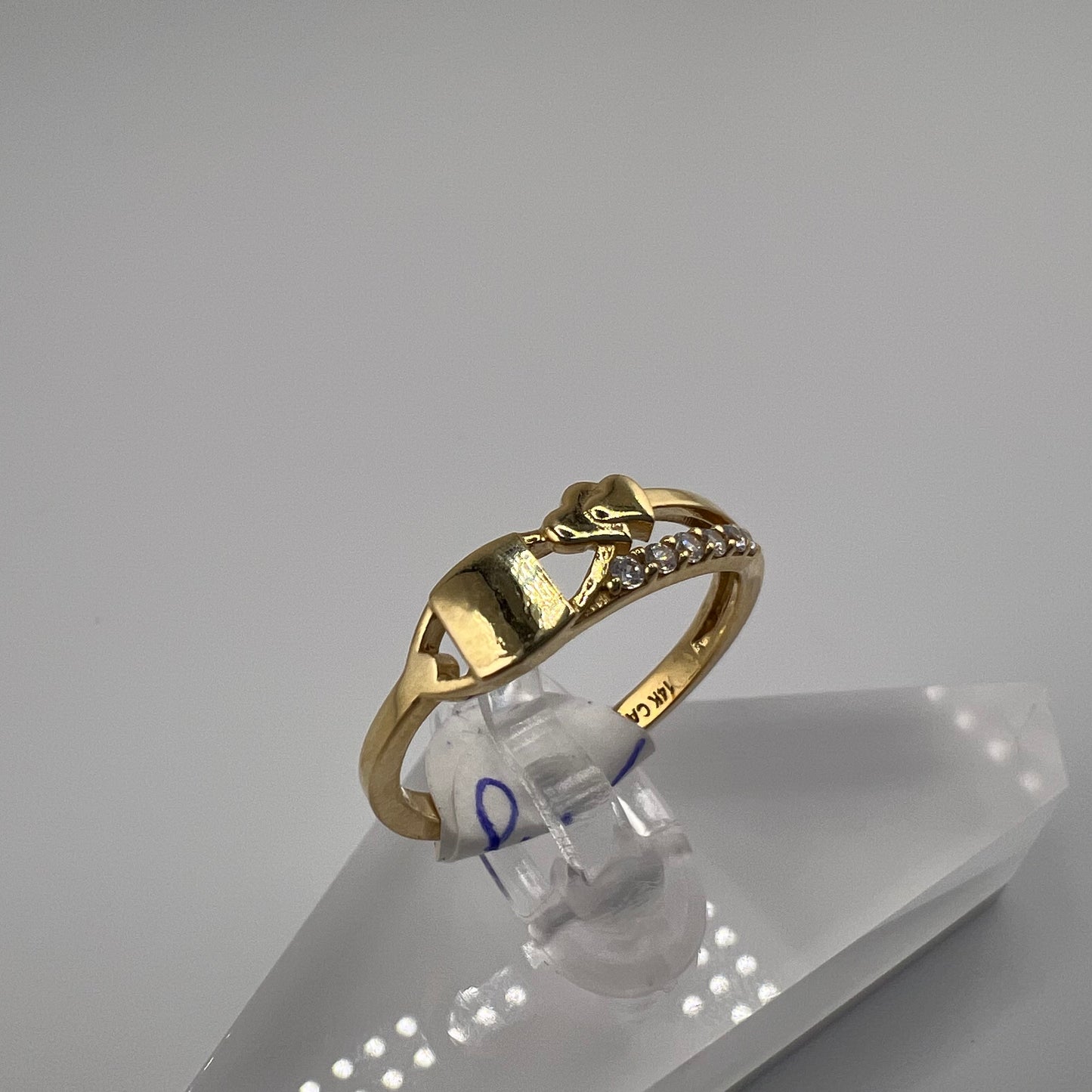 14k gold | zirconia | size 7