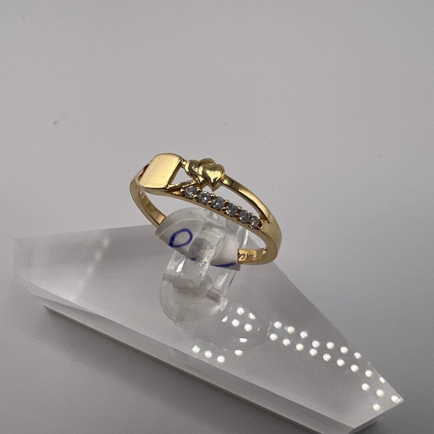 14k gold | zirconia | size 7