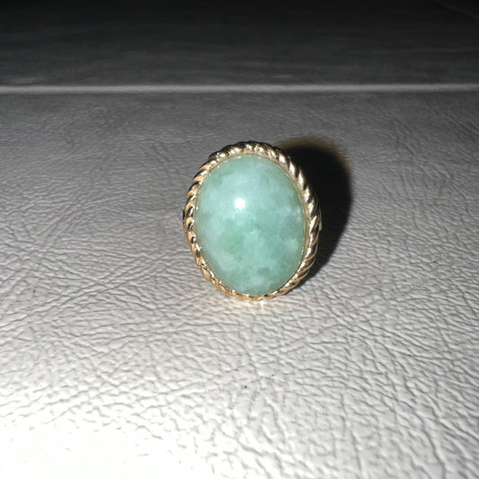 14k gold | jade stone | size 5.25