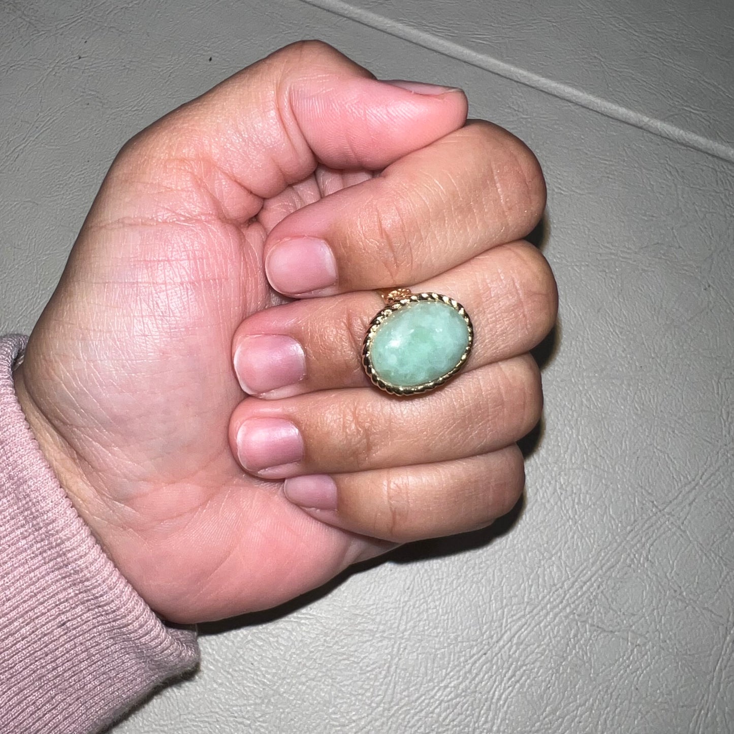 14k gold | jade stone | size 5.25