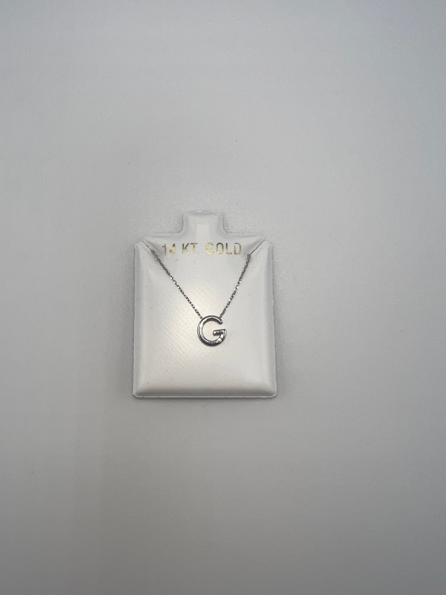 14k gold initial pendant and chain | zirconia