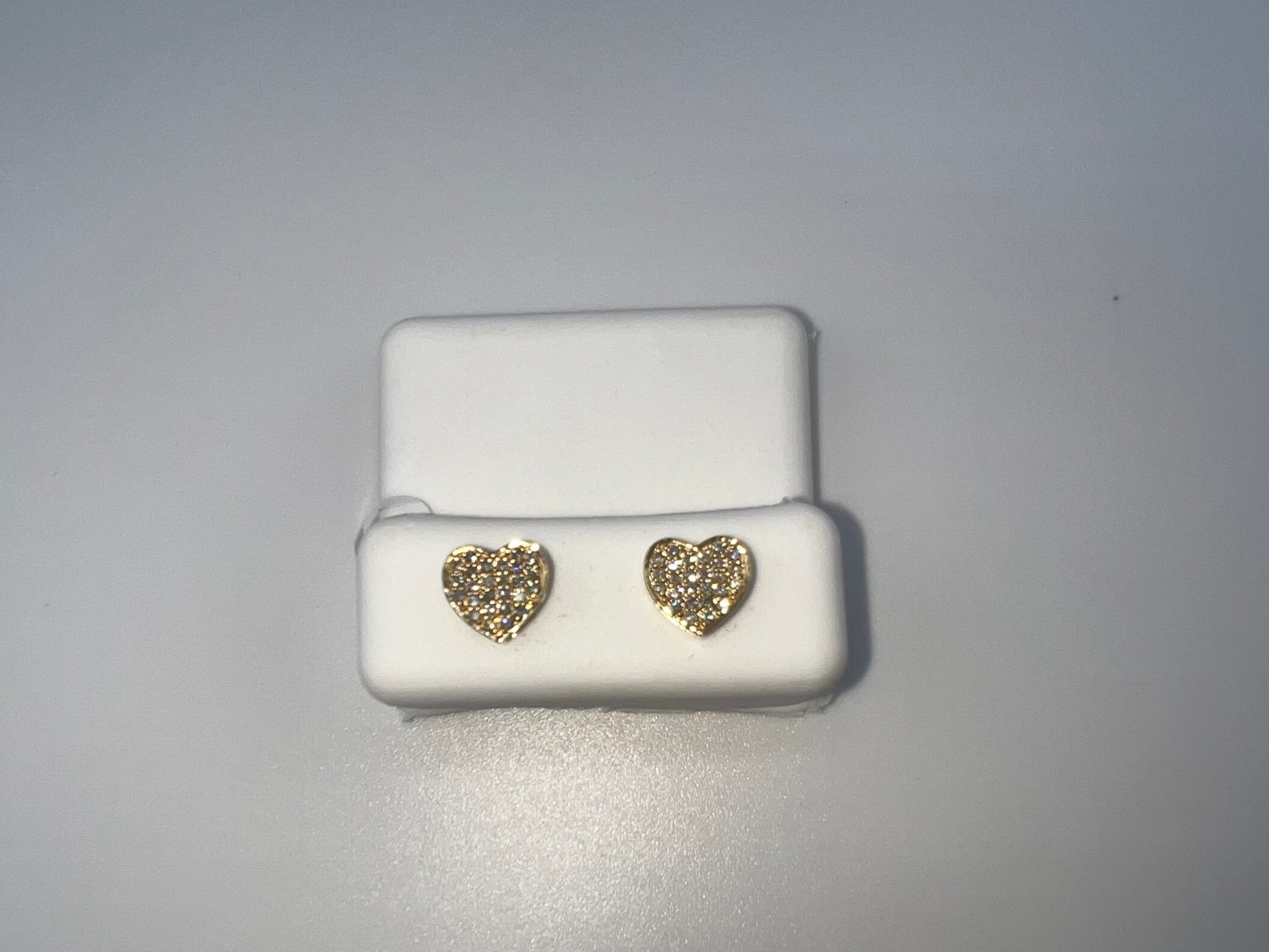 14kt heart diamond earrings | 0.34 ct diamonds