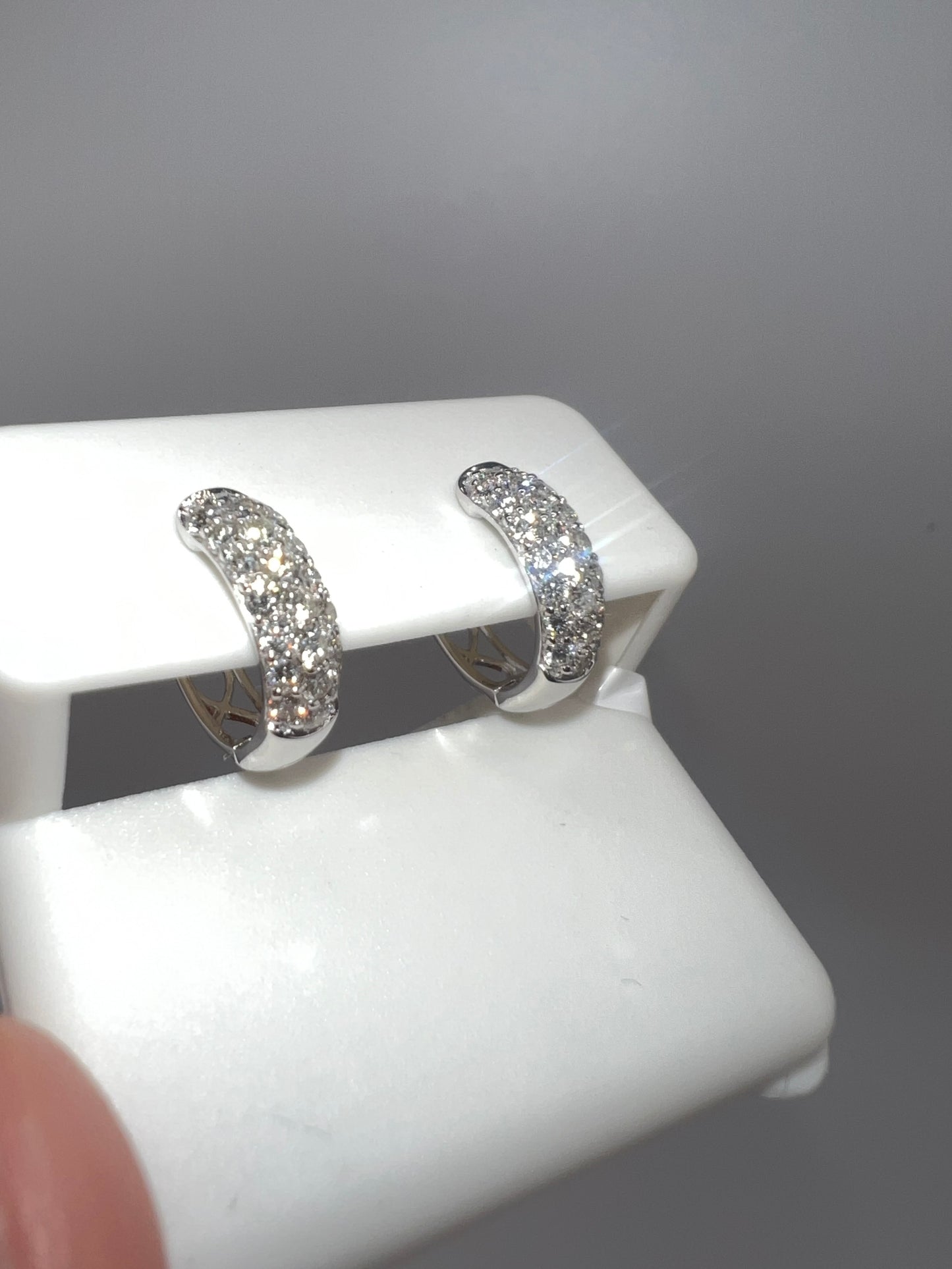 14k diamond huggies | 0.75 ct diamonds