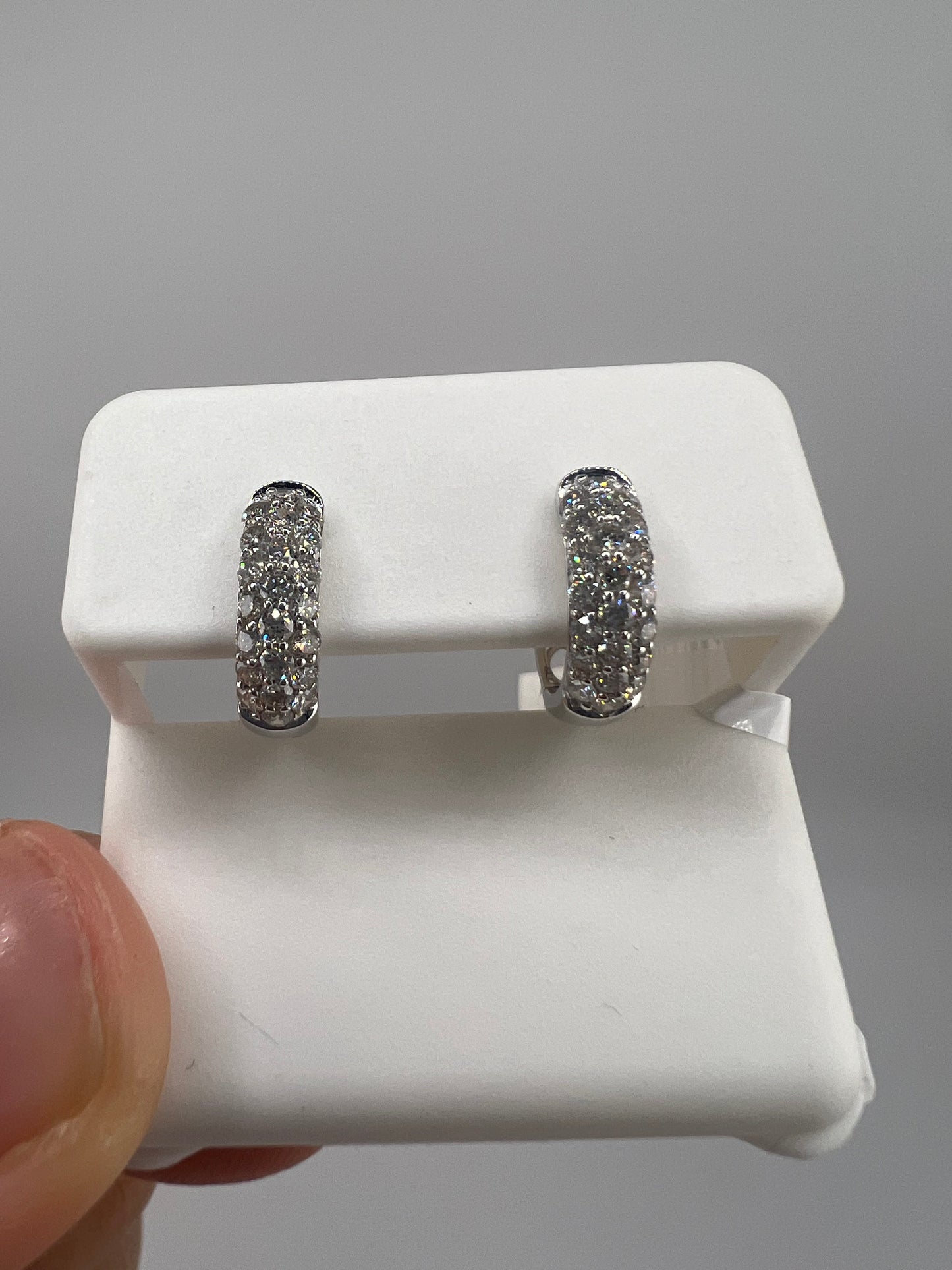 14k diamond huggies | 0.75 ct diamonds